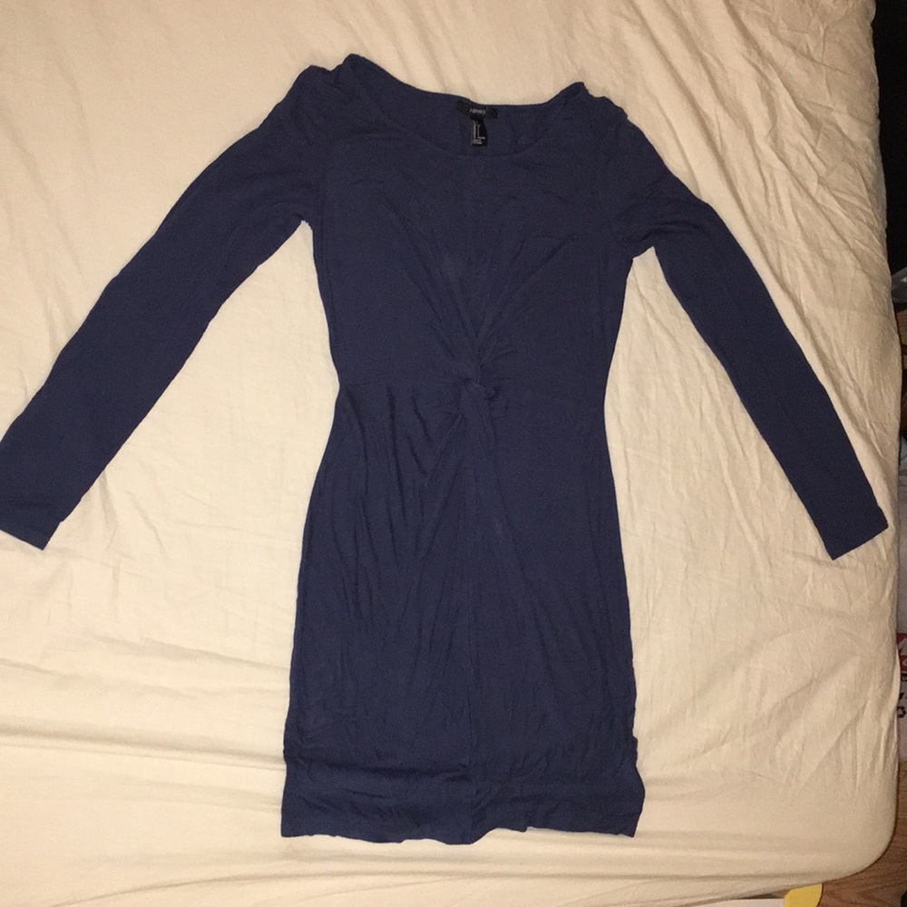 Royal blue nice fitted long sleeve dress